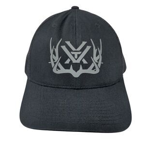 Vortex Snapback Mesh Back Trucker Hat Black OSFA Solid Adjustable